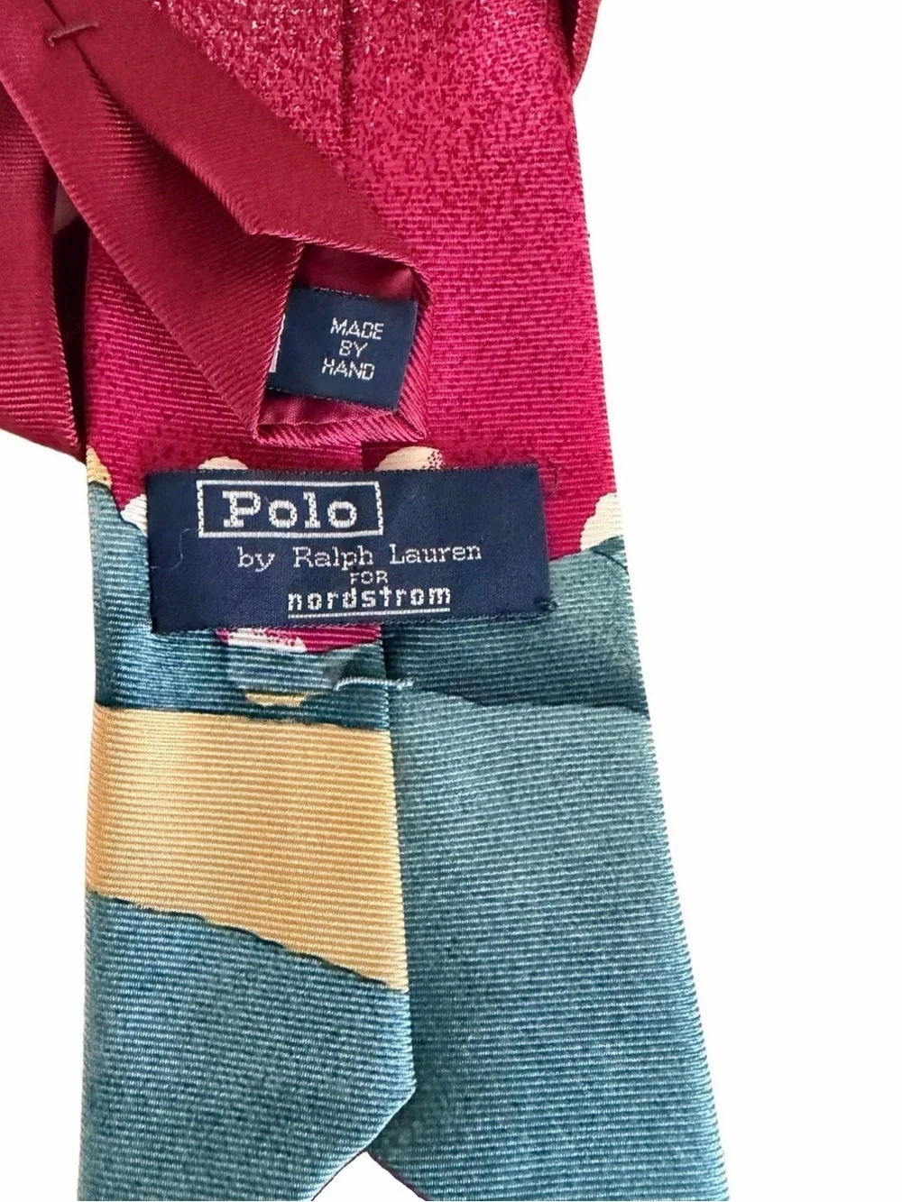 Vintage Polo Ralph Lauren For Nordstrom Silk Golf Tie Handmade USA Retro Golfer